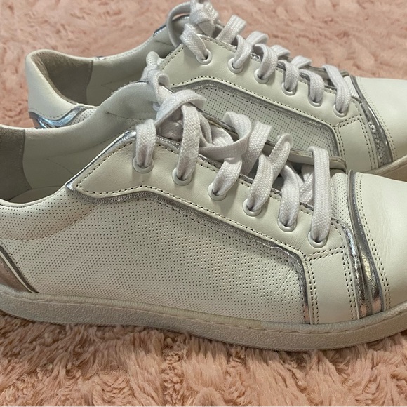 Valentino Shoes - Women's Valentino White and Silver Trainers